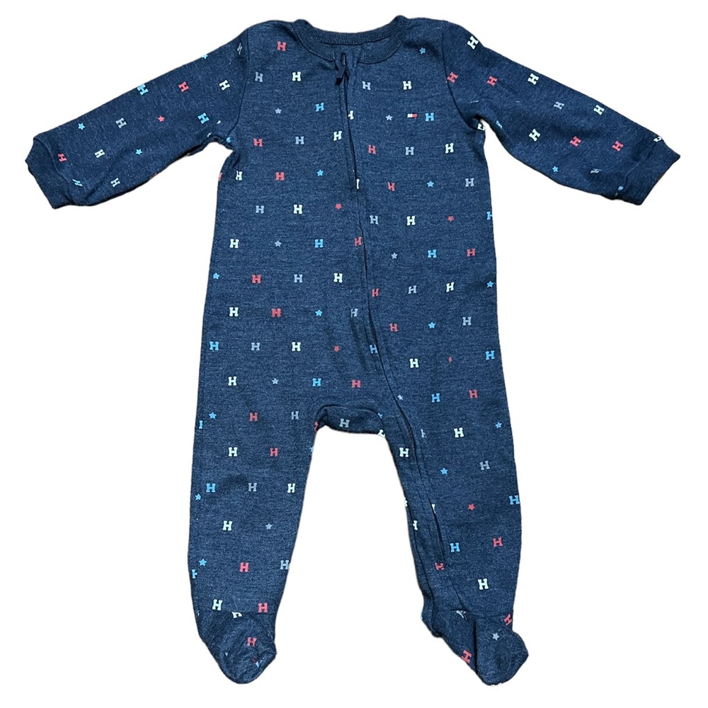 Tommy Hilfiger Baby 6/9M Sleeper One Piece Pajamas Outfit Romper Jumper